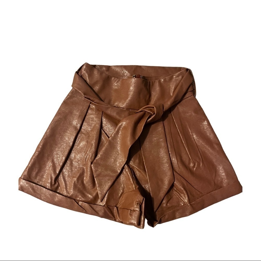 faux Leather Shorts - Picture 2 of 4
